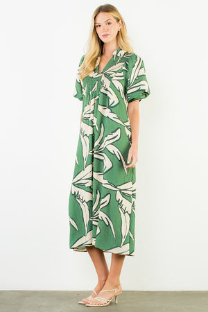 THML GEOMETRIC PRINT MAXI DRESS