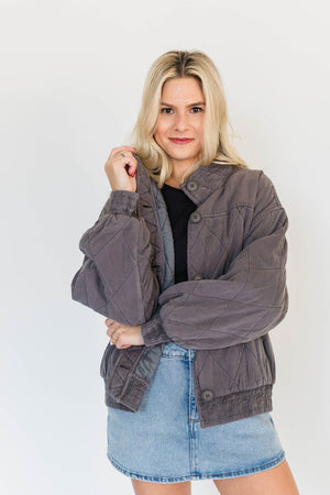 WASHED QUILT JACKET