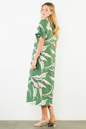 THML GEOMETRIC PRINT MAXI DRESS