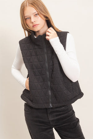 GEOMETRIC QUILTED VEST