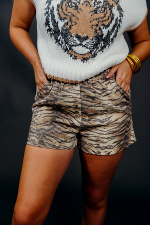 TIGER PRINT SHORTS