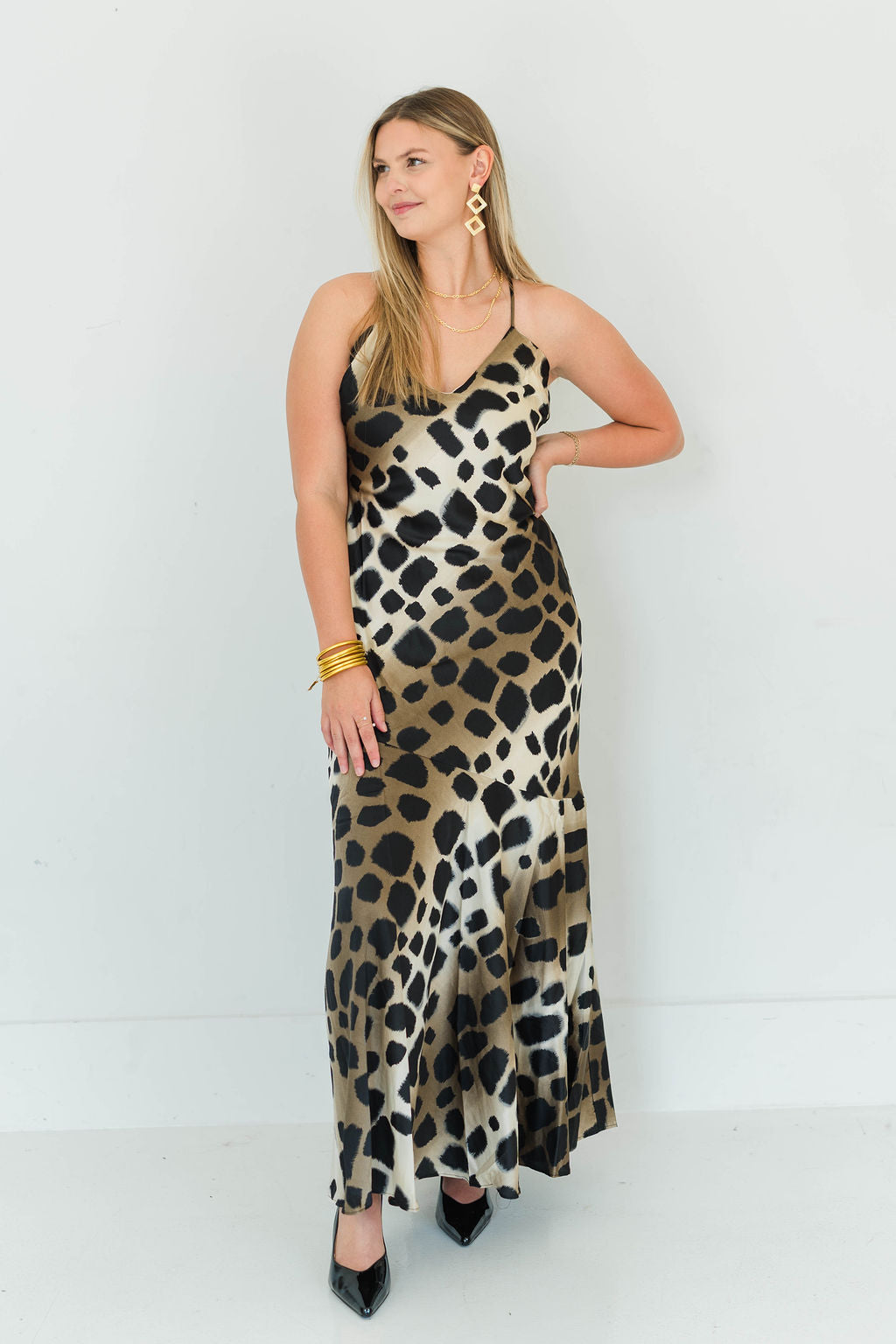 SATIN MAXI DRESS