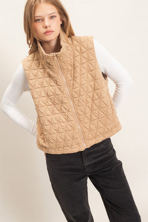 GEOMETRIC QUILTED VEST