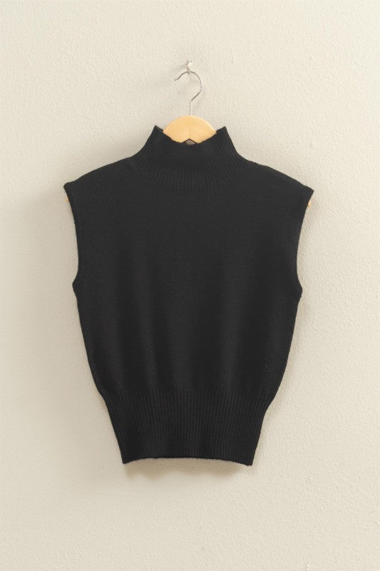 HIGH NECK SLEEVELESS TOP