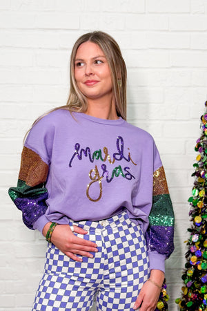 MILLIE MARDI GRAS SWEATSHIRT