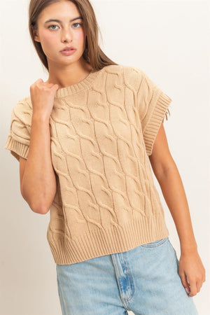CABLE KNIT SWEATER