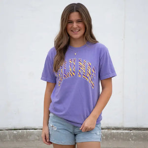 LULU MAC TIGER STRIPE TEE