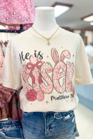 HE IS RISEN BUNNY TEE - LondonEE & Co. 