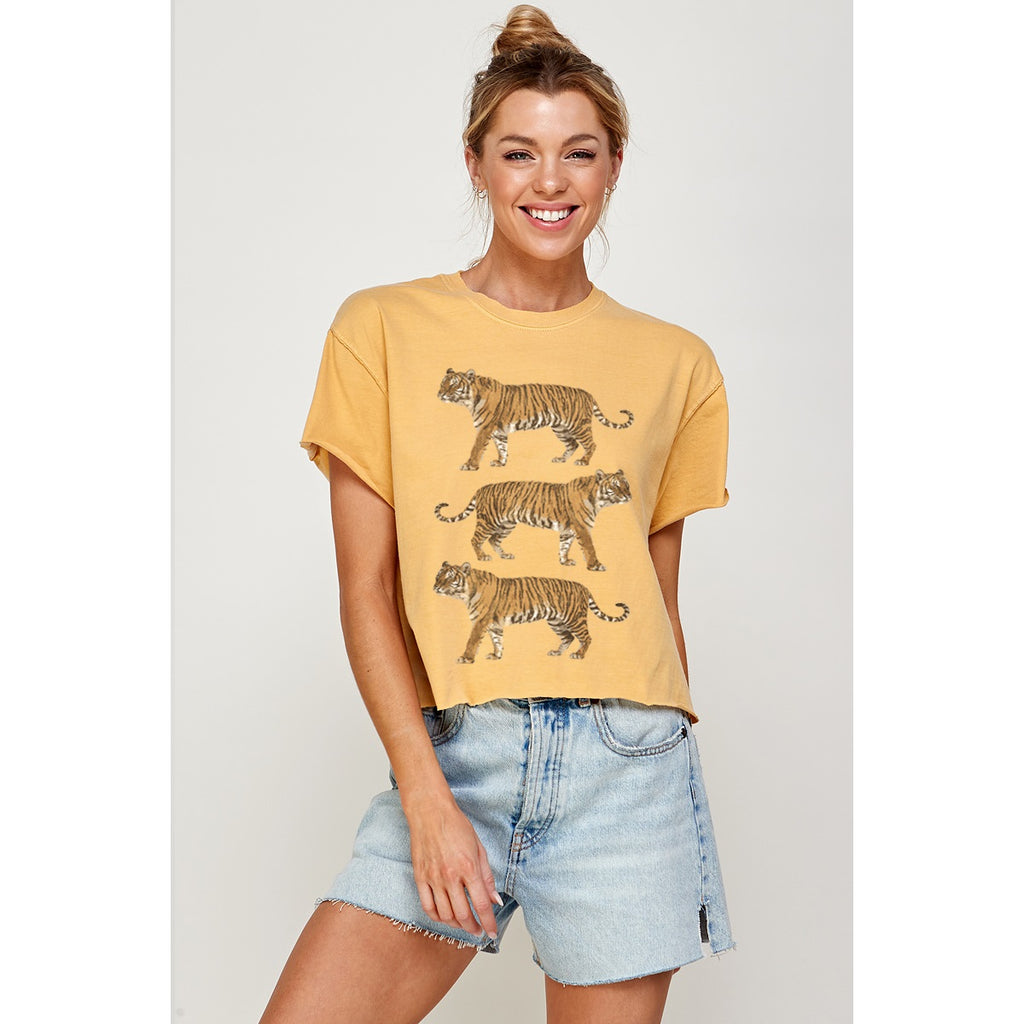 VINTAGE TIGERS CROPPED TOP