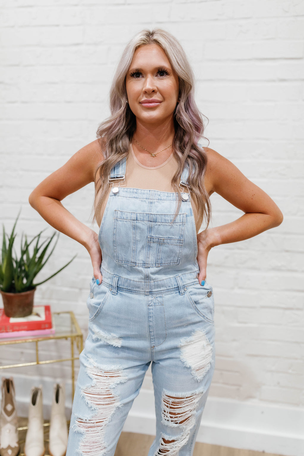 DISTRESSED STRAIGHT FIT OVERALL