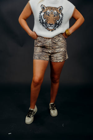 TIGER PRINT SHORTS