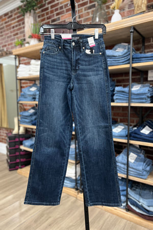 JUDY BLUE PETITE STRAIGHT TUMMY CONTROL JEANS - LondonEE & Co. 