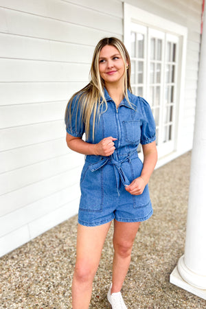 DENIM ROMPER
