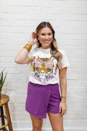 CALLIN' BATON ROUGE SEQUIN TEE