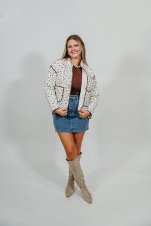 FLORAL QUILTED JACKET