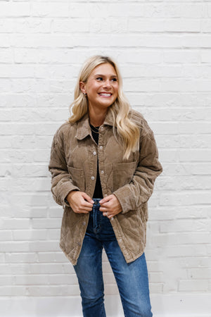 BUTTON DOWN QUILTED JACKET