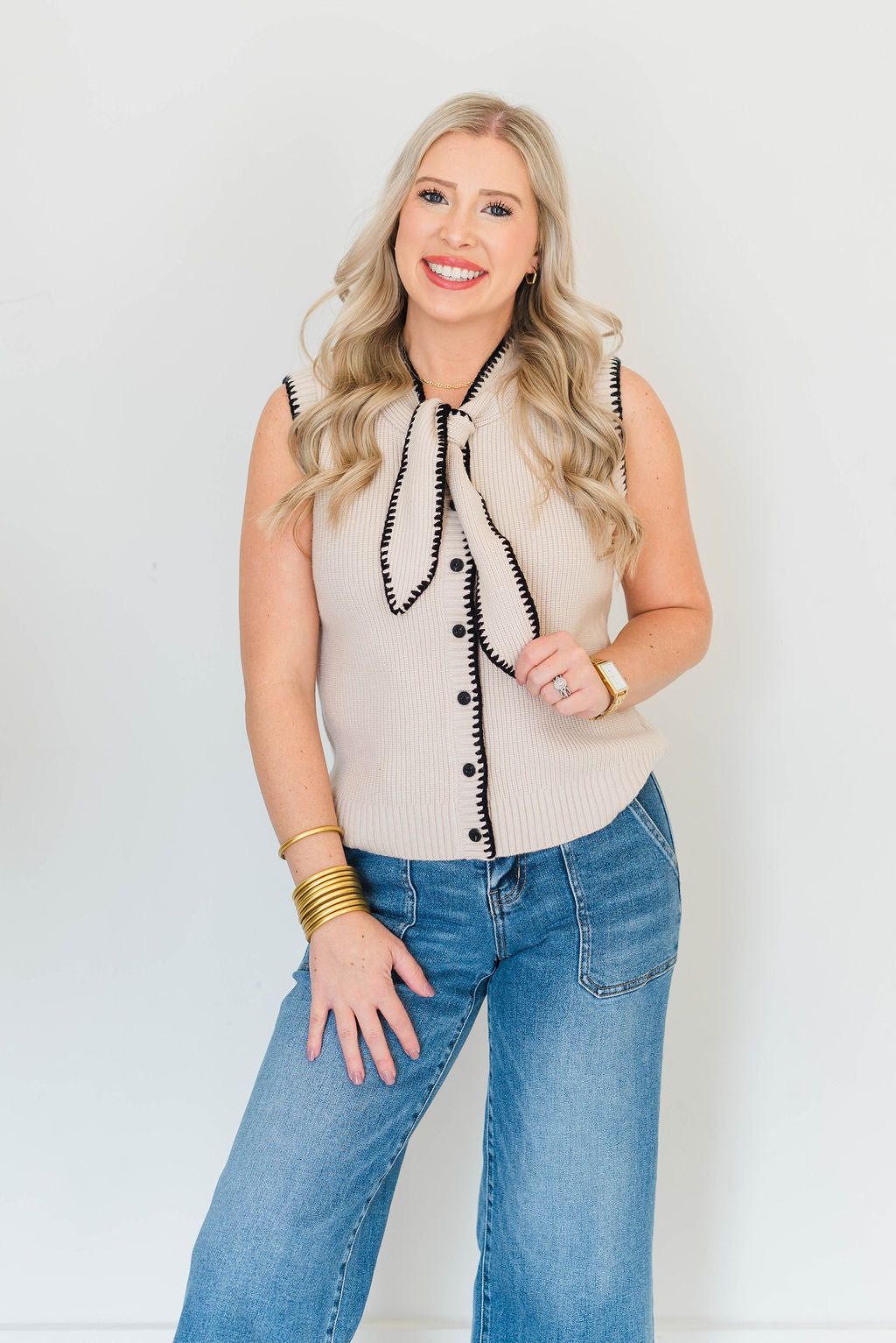 BOW SWEATER TOP