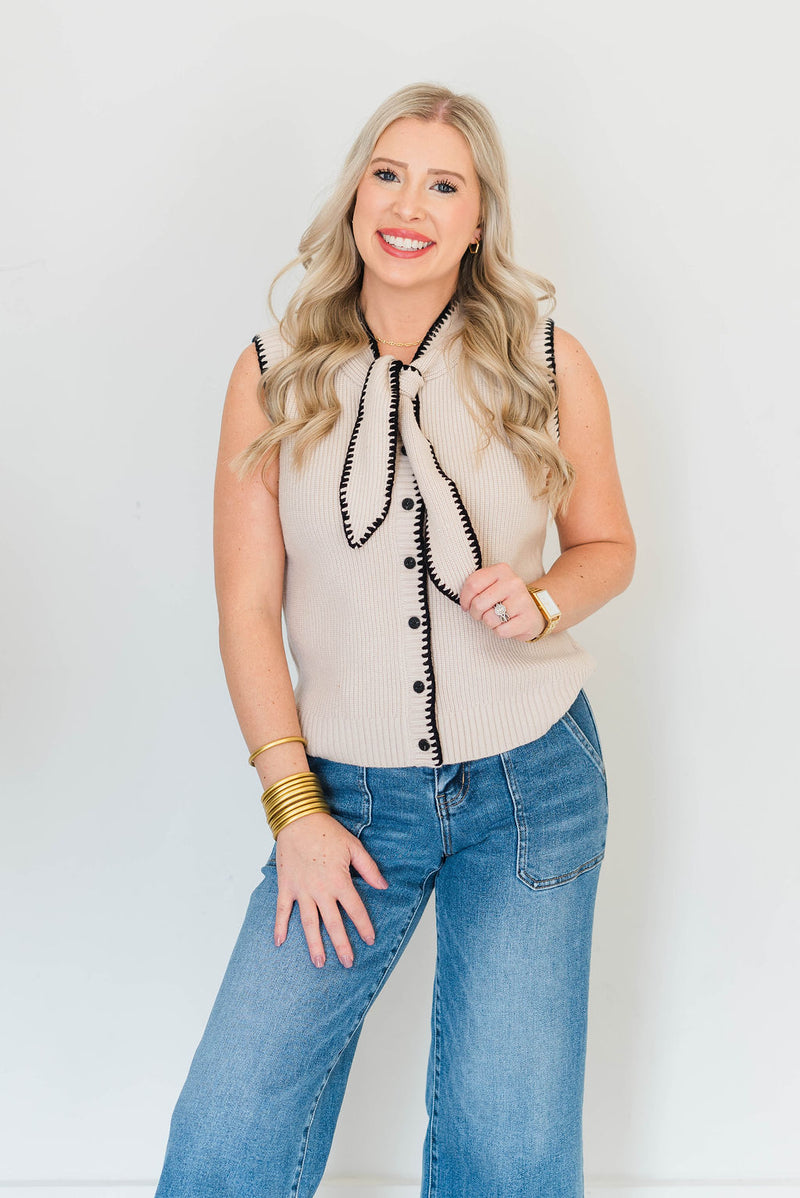 BOW SWEATER TOP