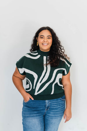 PLUS SWIRL SWEATER