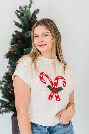 CHRISTMAS CANDY CANE SWEATER