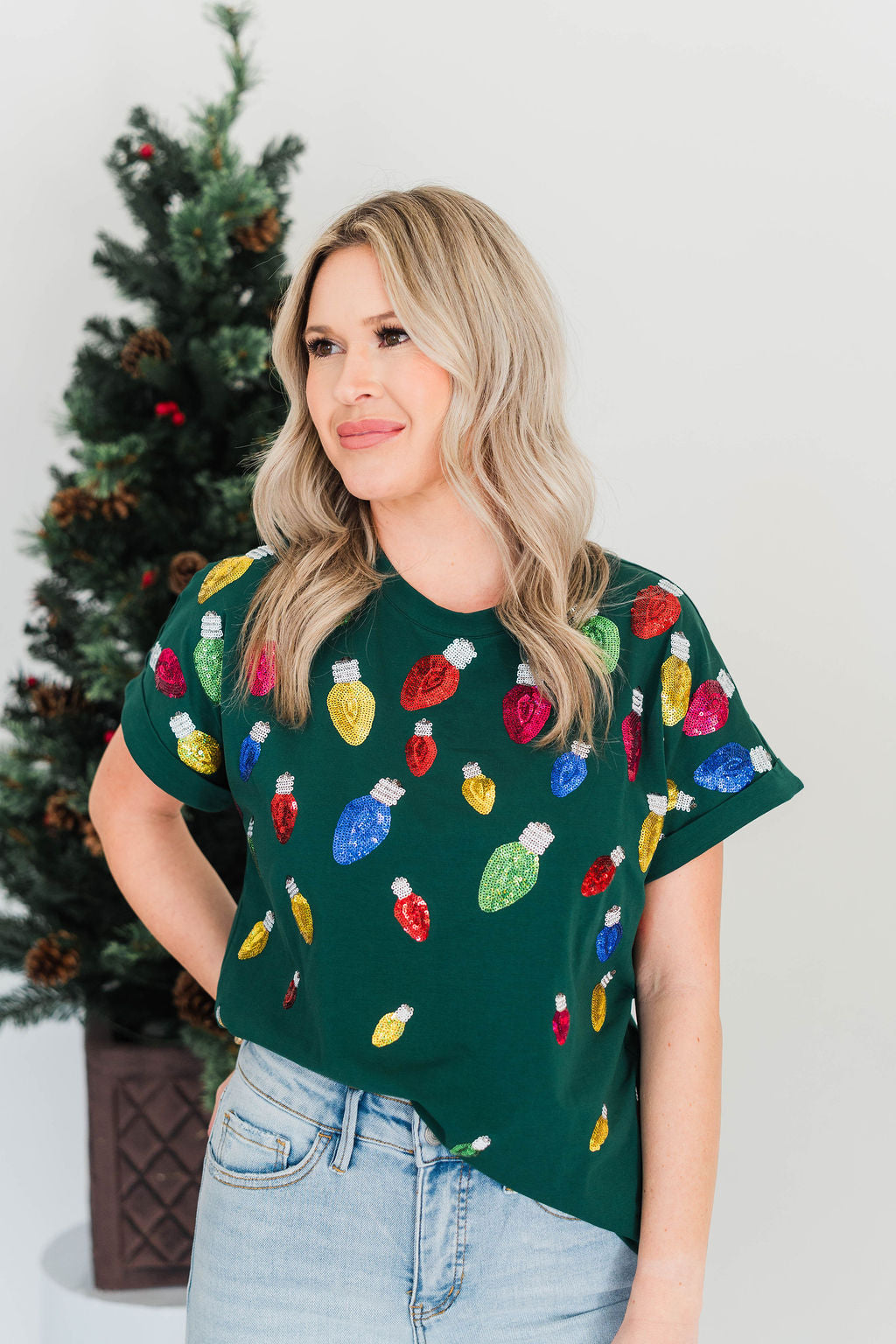 CHRISTMAS LIGHT TOP