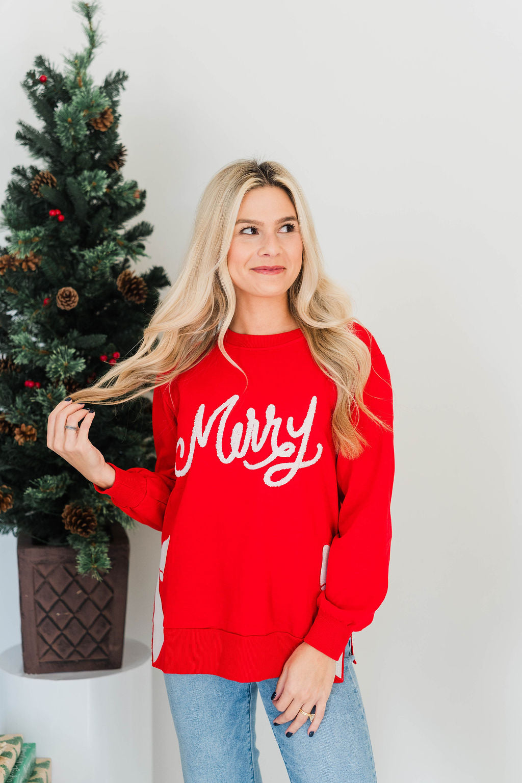 MERRY BOW SWEATSHIRT