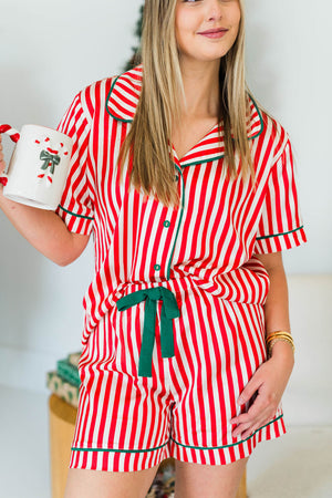 STRIPED CHRISTMAS PAJAMA SET