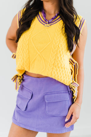 DENIM WRAP SKORT