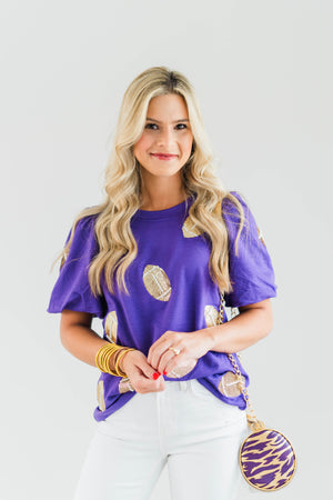 PEARL & SEQUIN FOOTBALL TOP