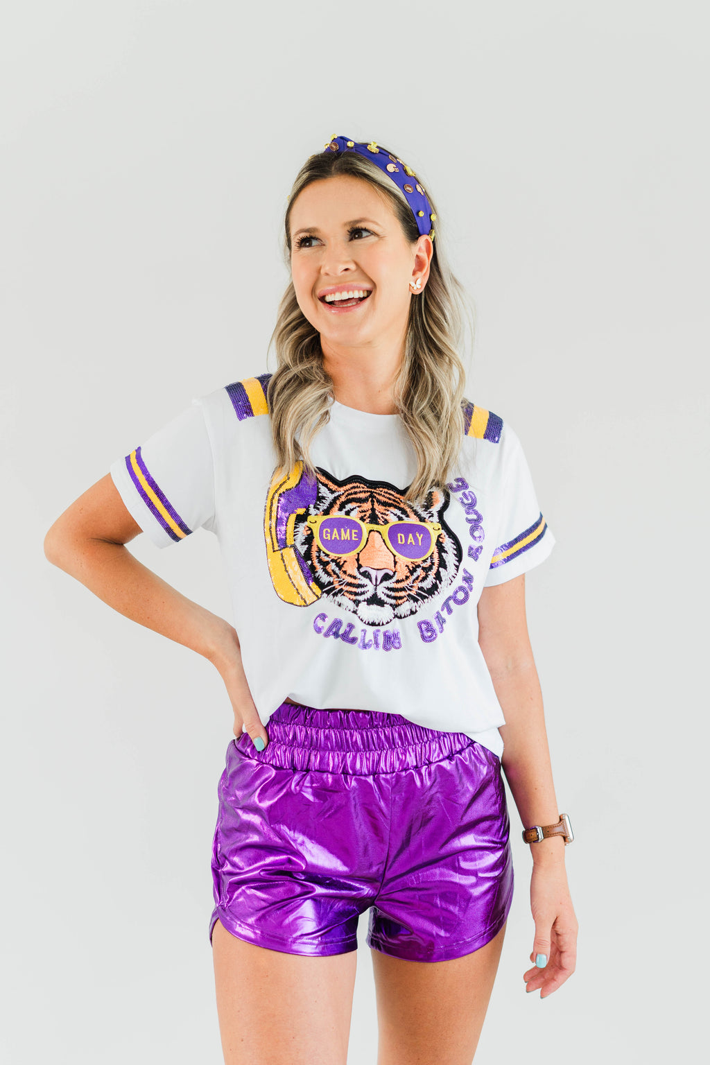 GAME DAY METALLIC SHORTS