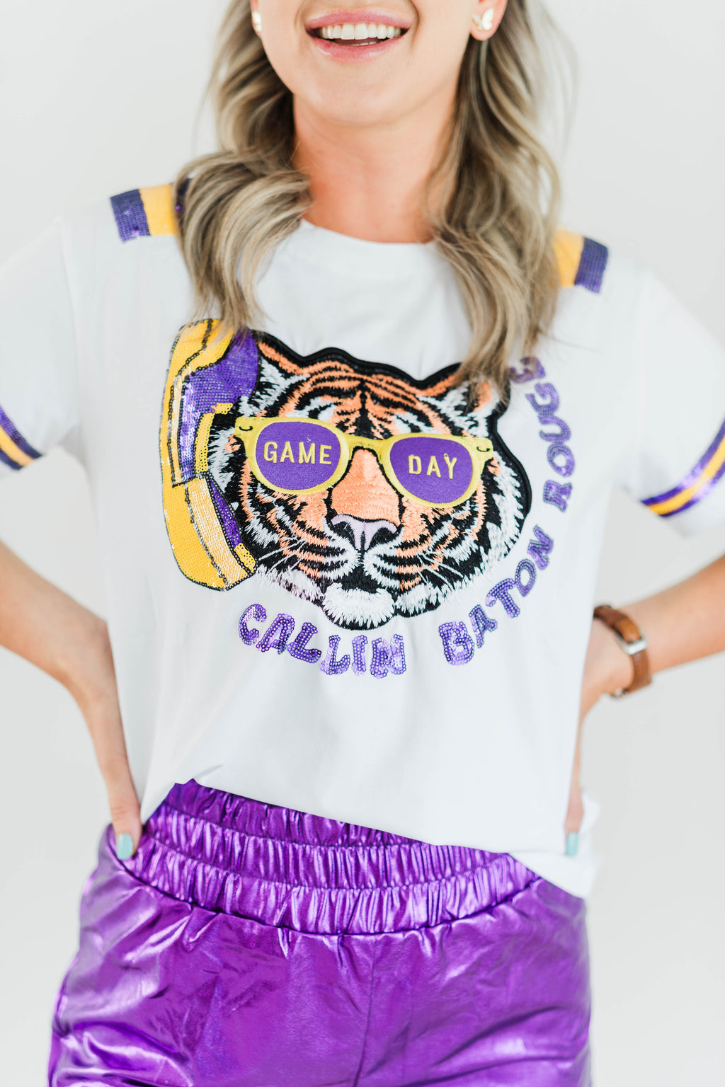 CALLIN BATON ROUGE SEQUIN TOP