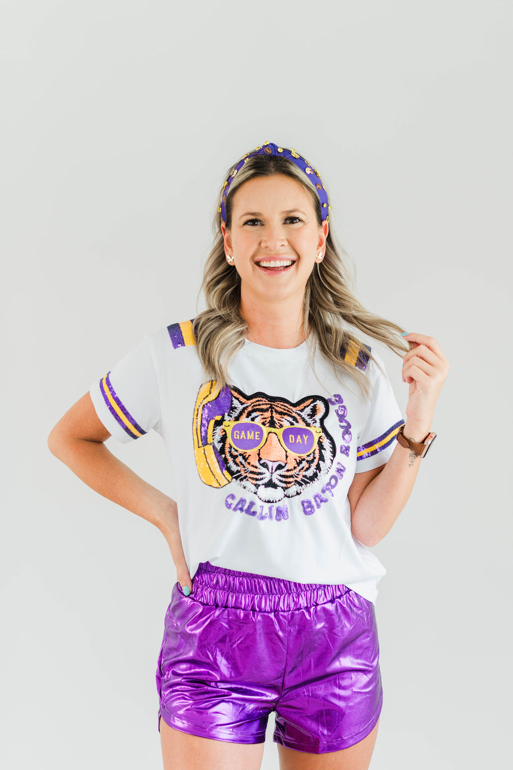 CALLIN BATON ROUGE SEQUIN TOP