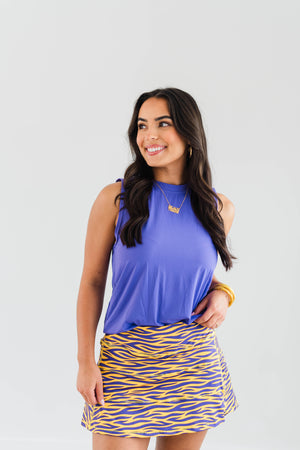 TIGER STRIPED TENNIS SKIRT