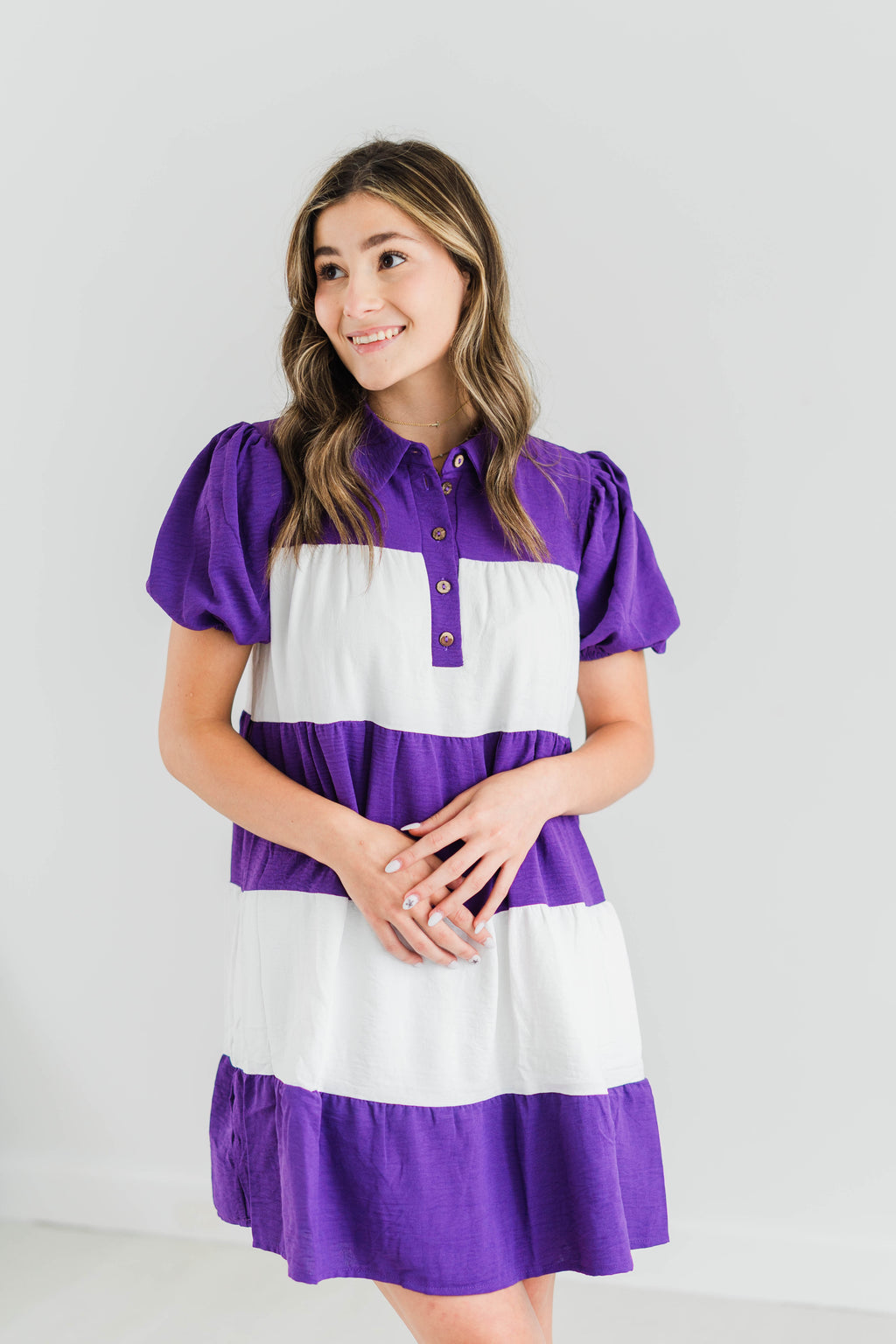 TIGER FAN TIERED DRESS