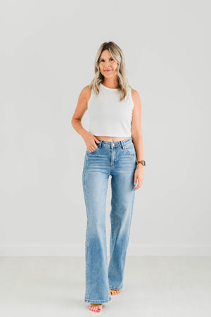 RISEN MID RISE JEANS