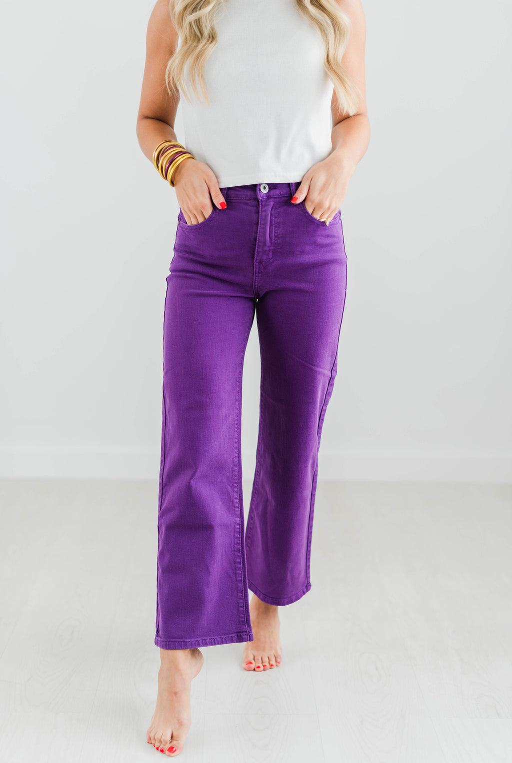 CROPPED WIDE LEG JEANS