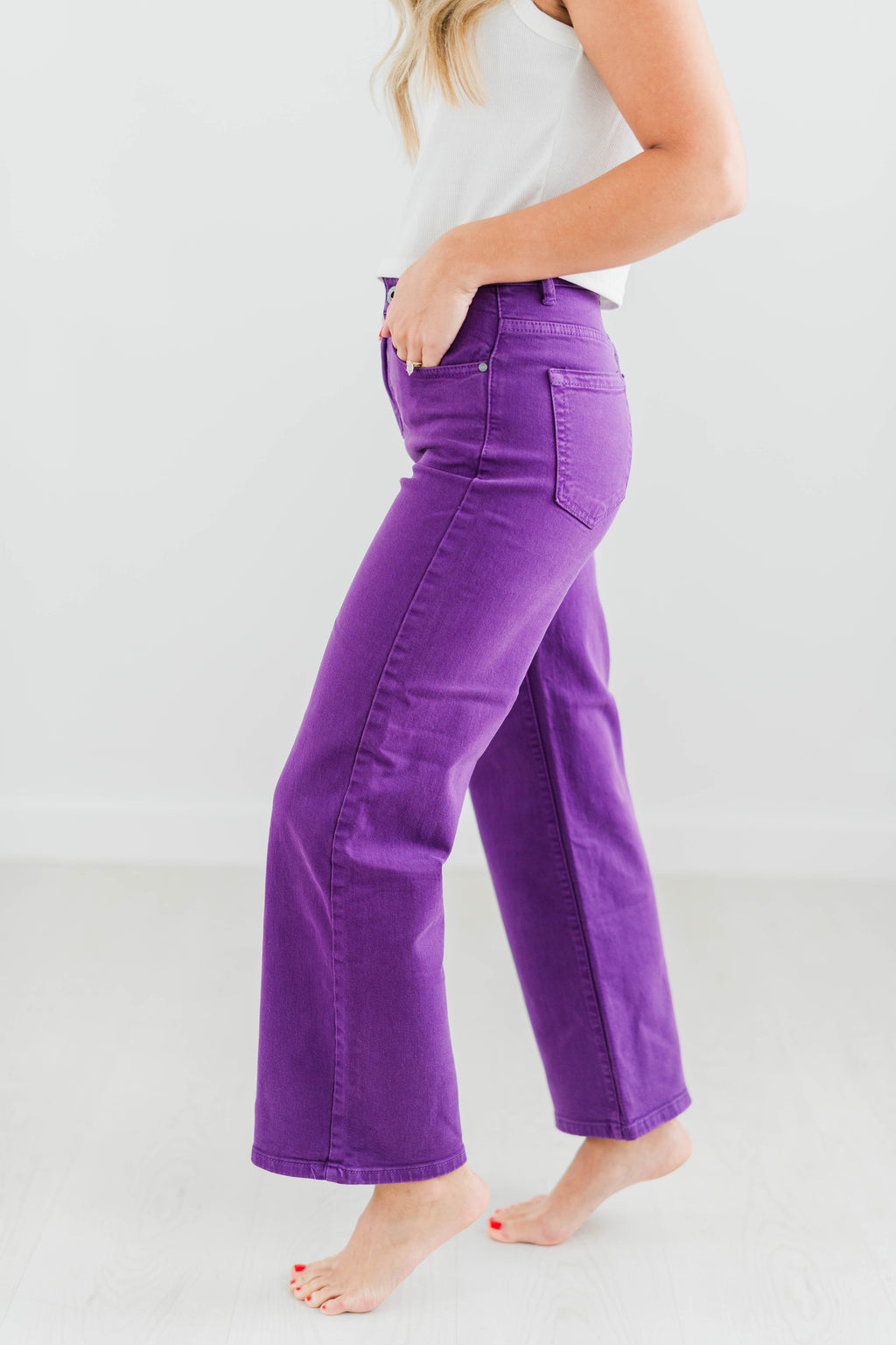 CROPPED WIDE LEG JEANS
