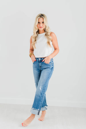 FOUR SEASONS MID RISE CUFFED JEANS