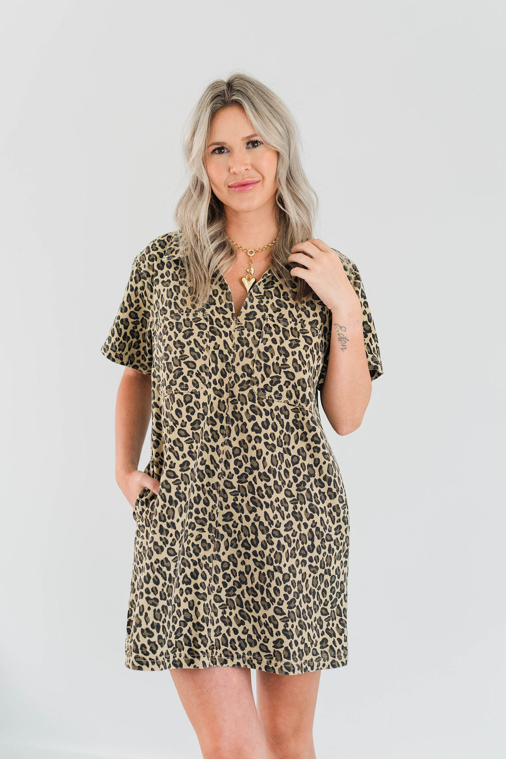 CONLEE LEOPARD DRESS