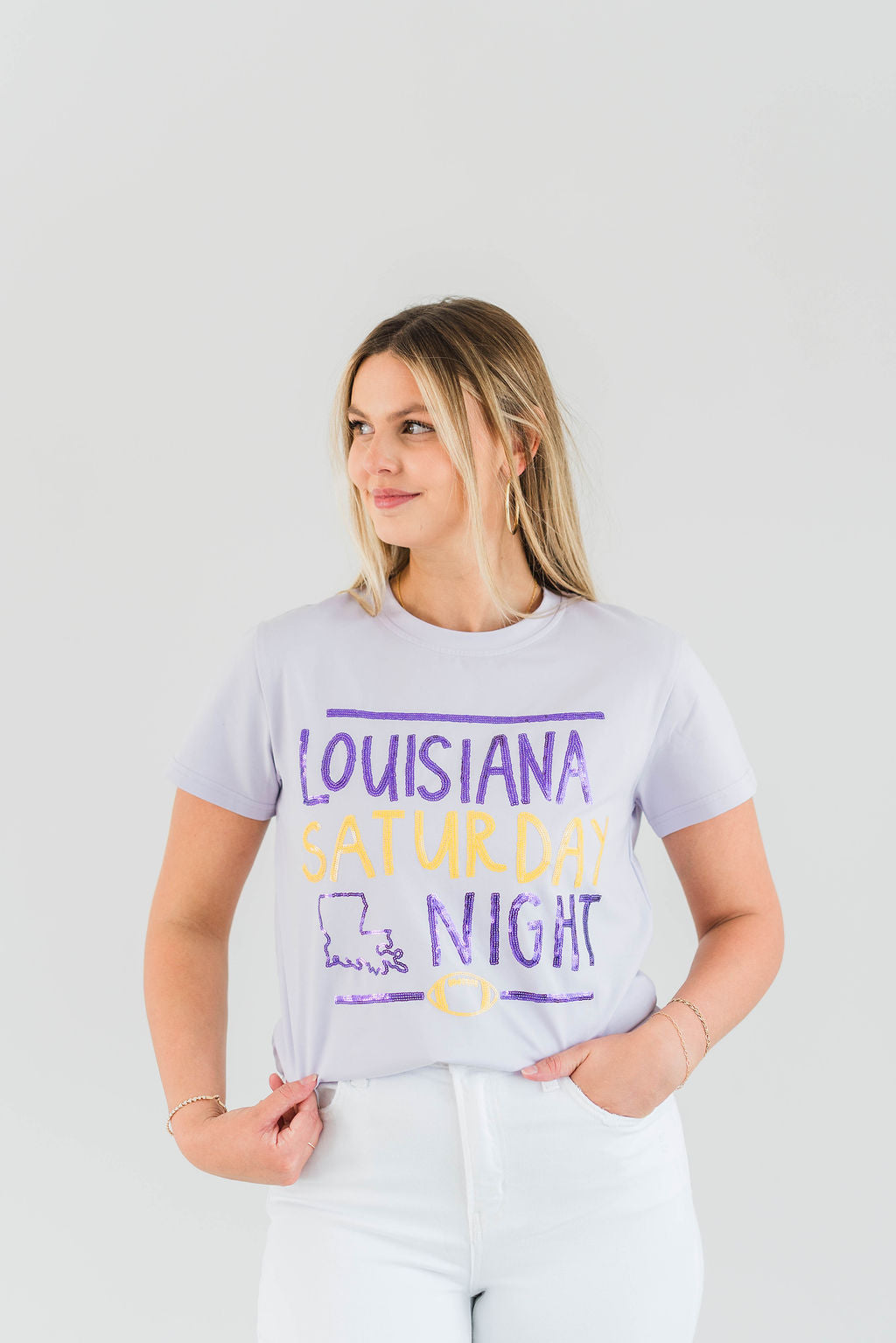LOUISIANA SATURDAY NIGHT SEQUIN TOP