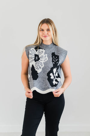 FLORAL PATTERN SWEATER