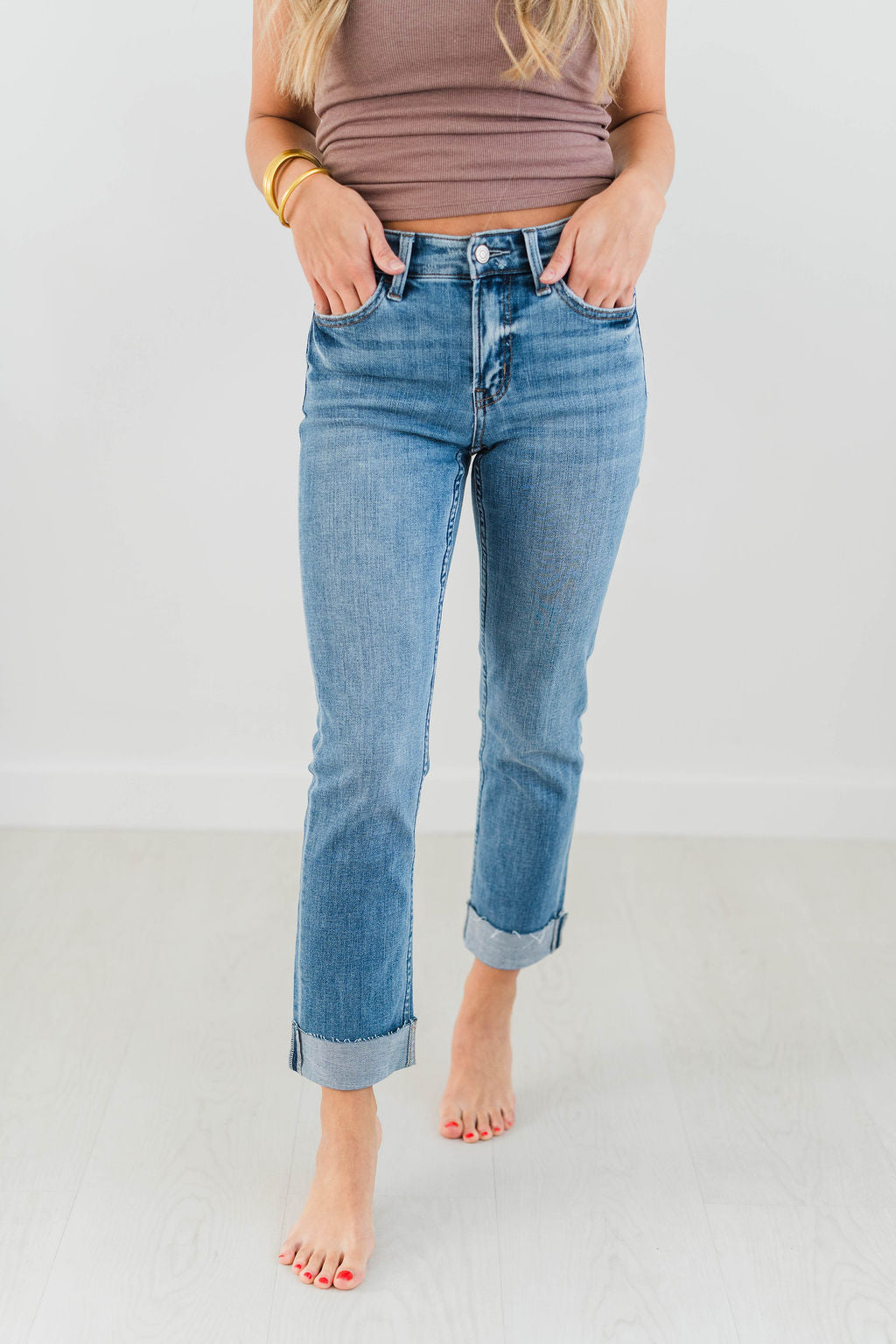 RADIANT HIGH RISE ANKLE STRAIGHT JEANS
