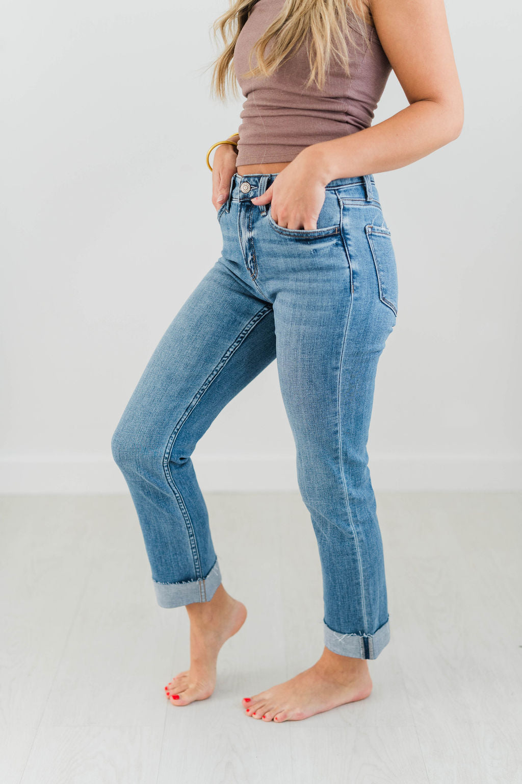 RADIANT HIGH RISE ANKLE STRAIGHT JEANS