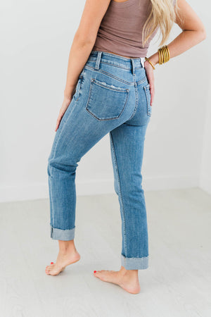 RADIANT HIGH RISE ANKLE STRAIGHT JEANS