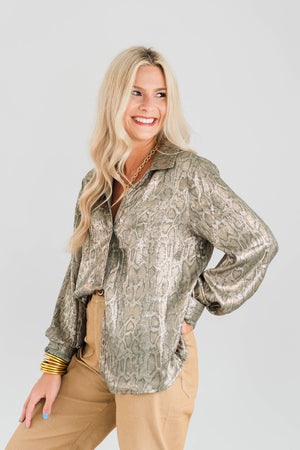 SNAKE PRINT TOP