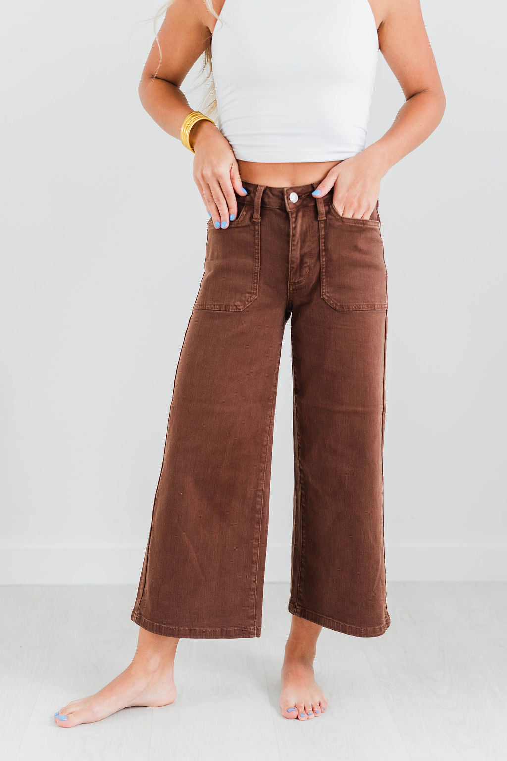 JUDY BLUE GARMENT DYED UTILITY PANTS