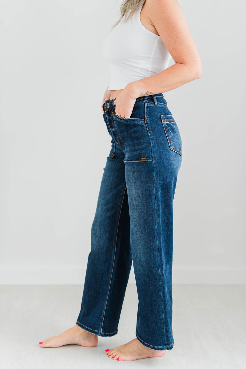 MARCI HIGH RISE WIDE LEG JEANS