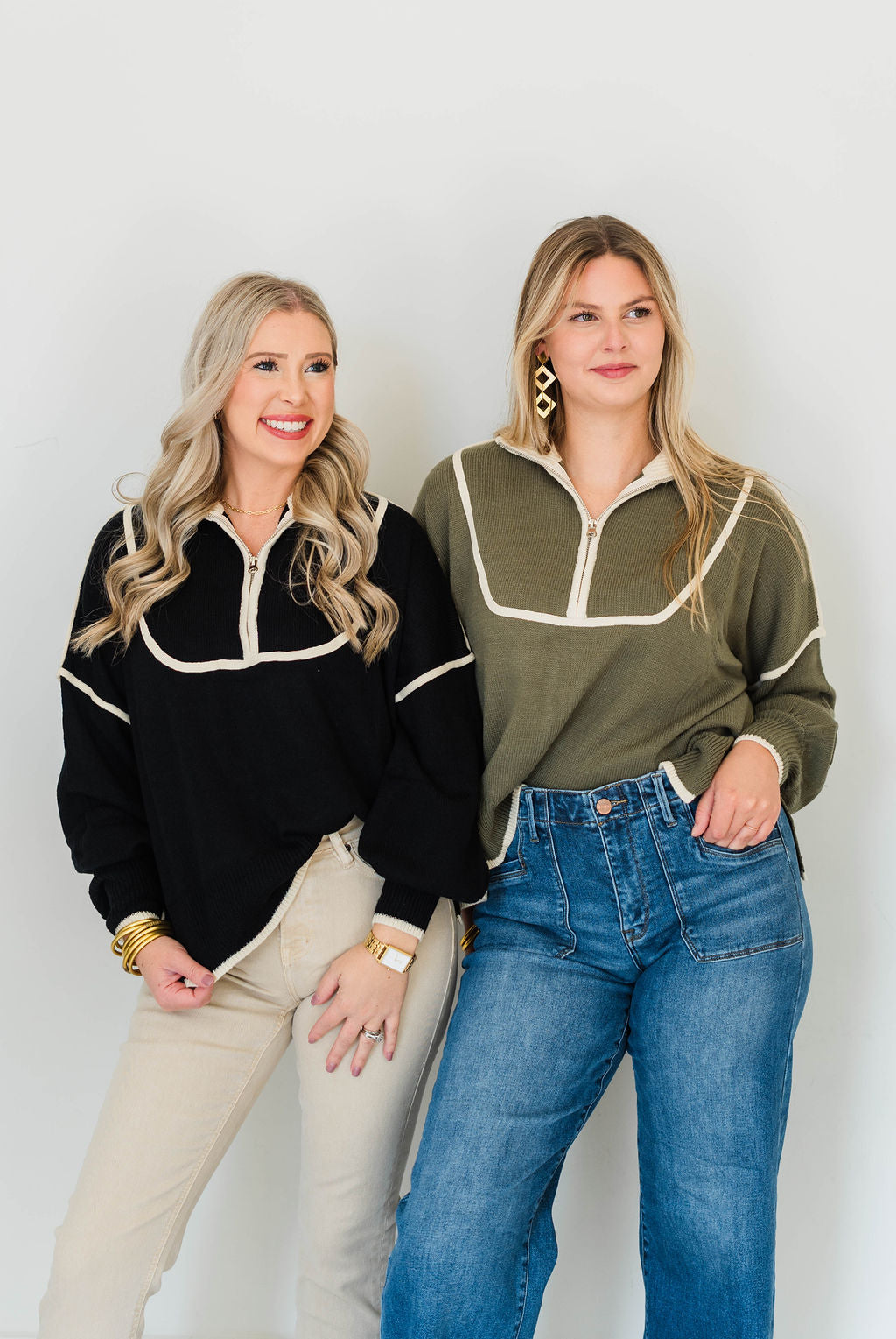 HALF ZIP SWEATER