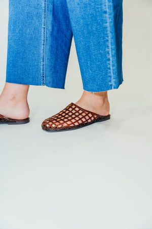 WAYNE LATTICE JELLY SLIP ONS