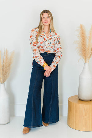 Western Print Top